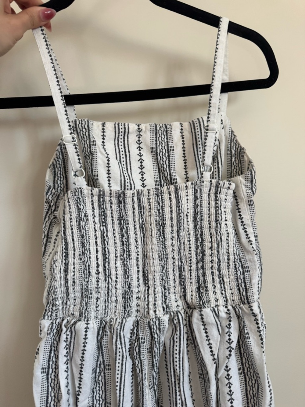 Old Navy White Striped Embroidered Spaghetti Strap Women's Jumpsuit - Picture 4 of 4